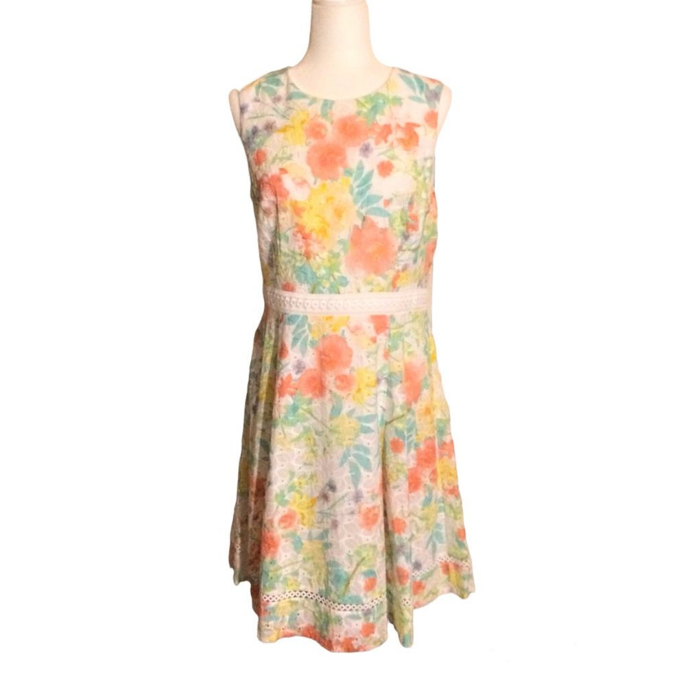 Calvin Klein Floral Fit and Flare Dress. New With Tickets. Size12